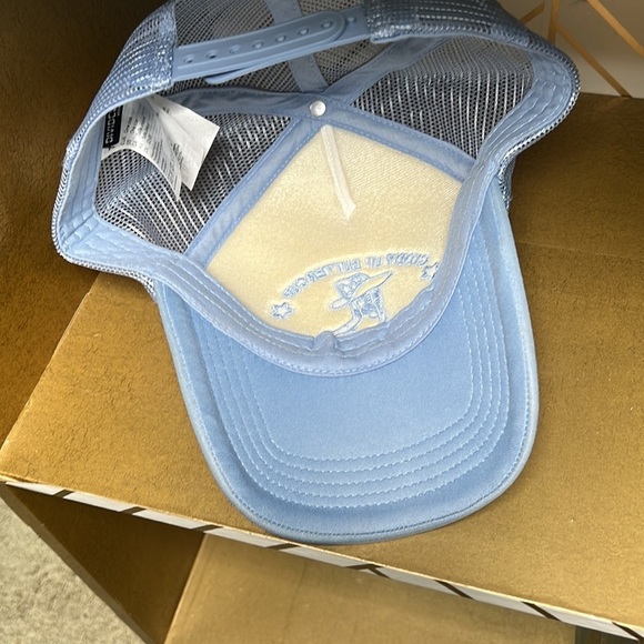 Giddy Up Buttercup H&M Light Blue & White Trucker Hat - Picture 6 of 8